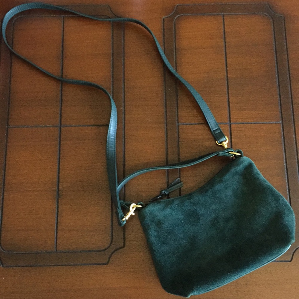 NWOT Lord & Taylor Green Velour Purse
